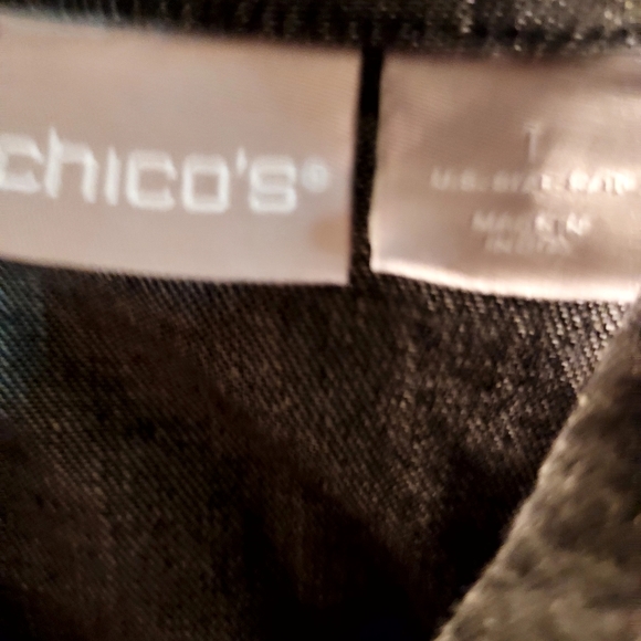 Chicos Demin Black Womens Jacket - Picture 5 of 9